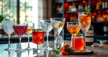 unique cocktail glass selection