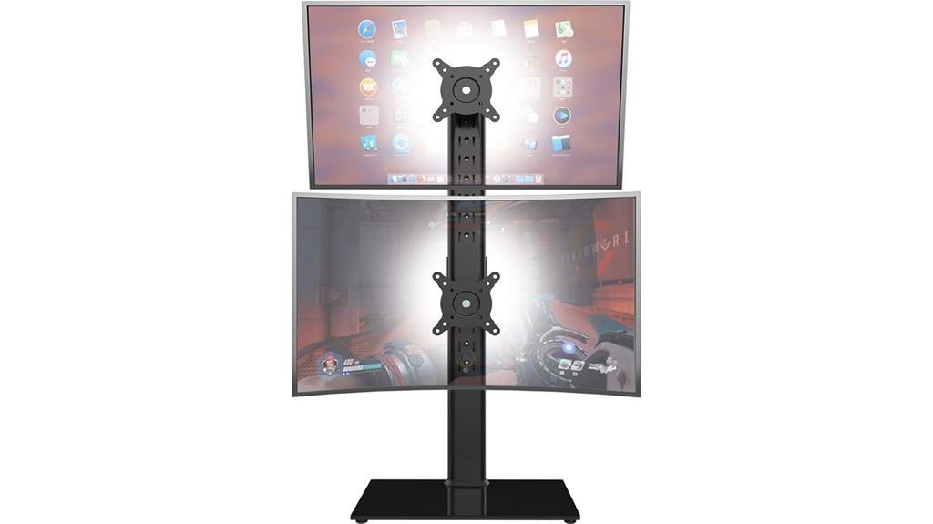 vertical dual monitor stand