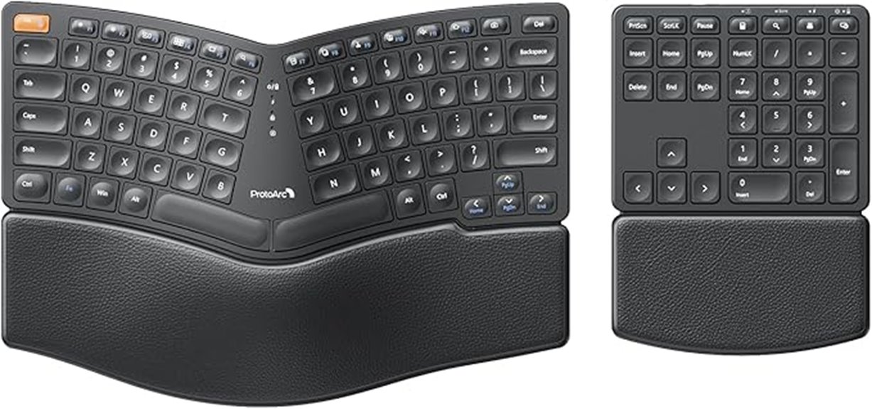 wireless ergonomic keyboard design