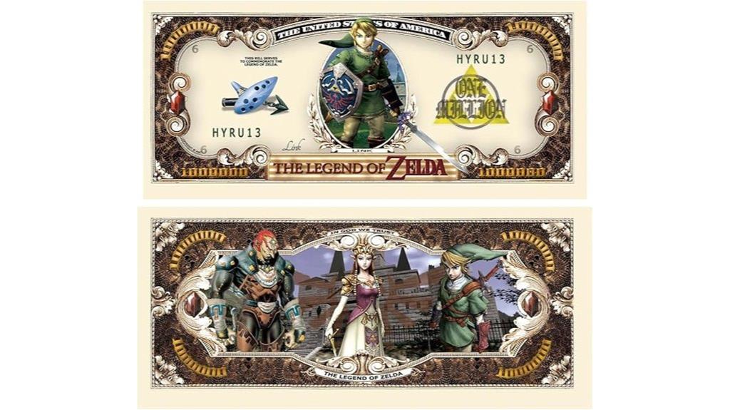 zelda collectible bill pack