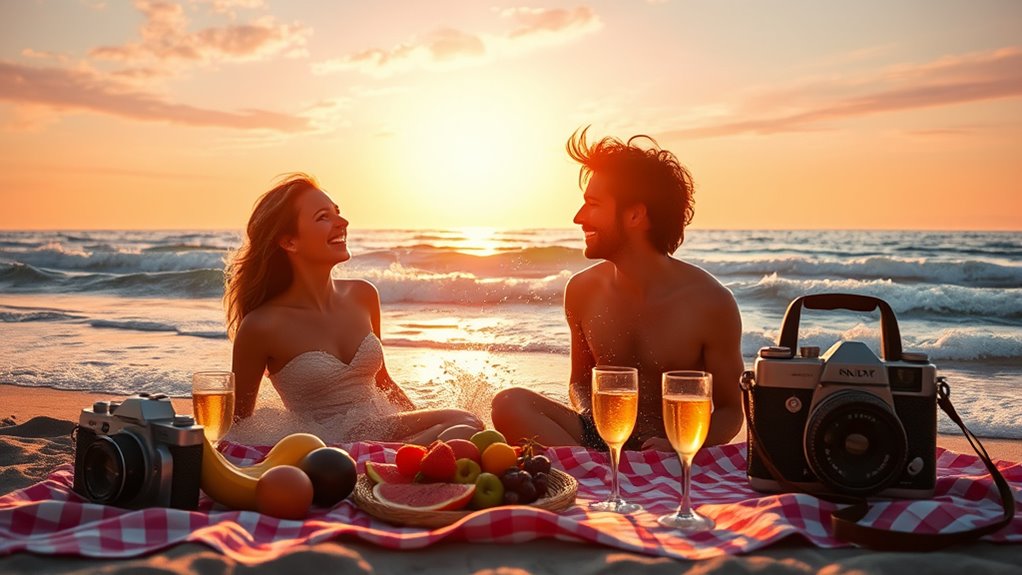 romantic evening under stars