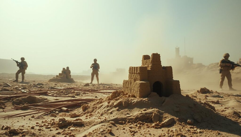 Sand Castle movie poster featuring a unique perspective on war