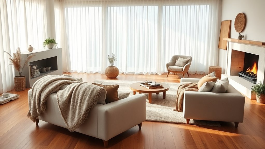 cozy warmth with textiles