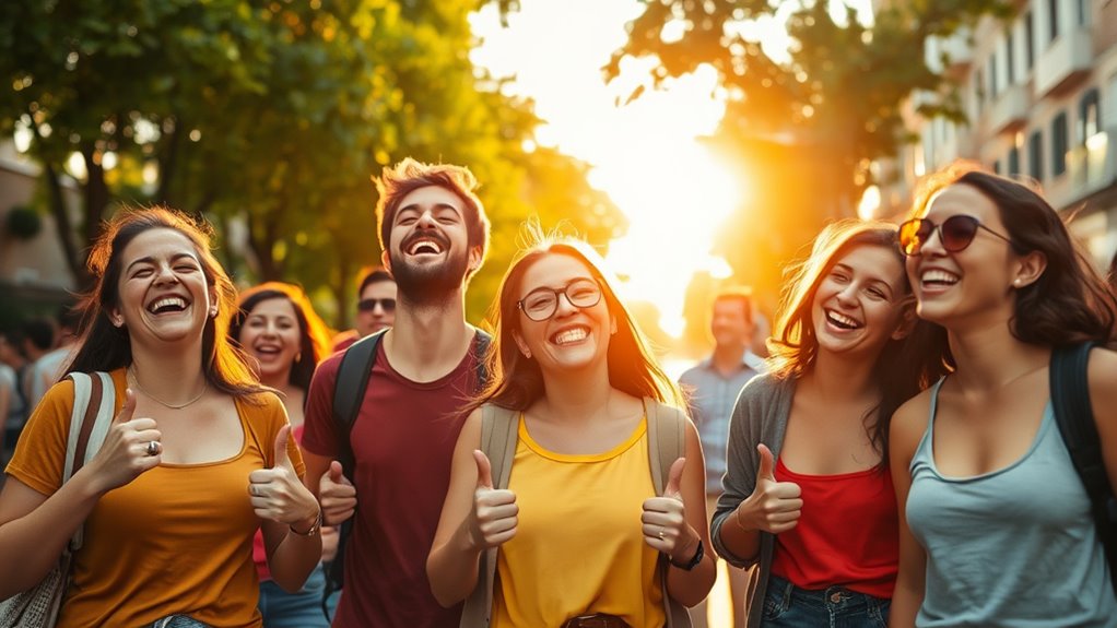 expressing happiness boosts positivity