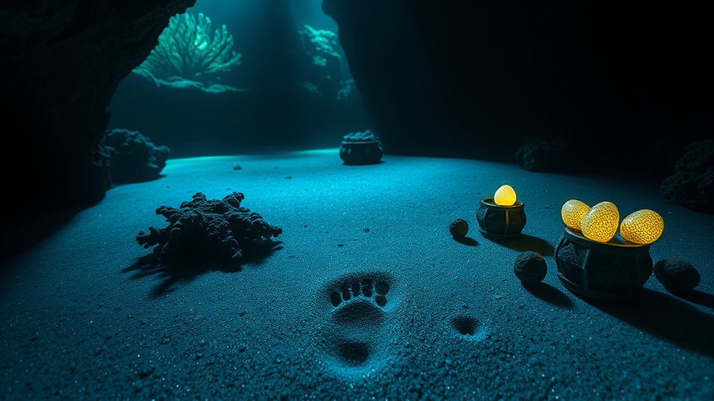 mysterious underwater footprint clues