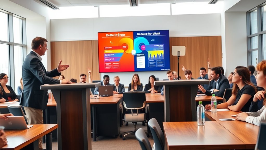 presenting contrasting viewpoints smoothly