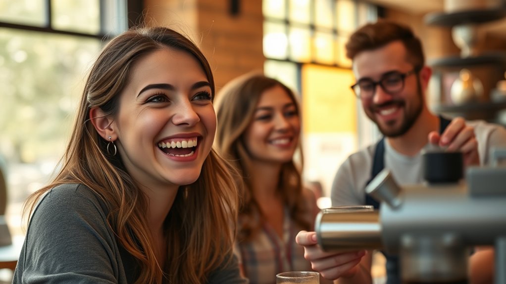 sharing joyful positive moments