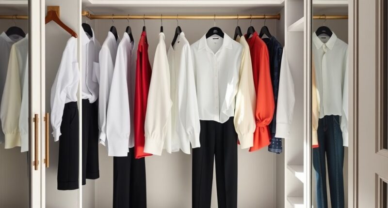 celebrity inspired minimalist closets