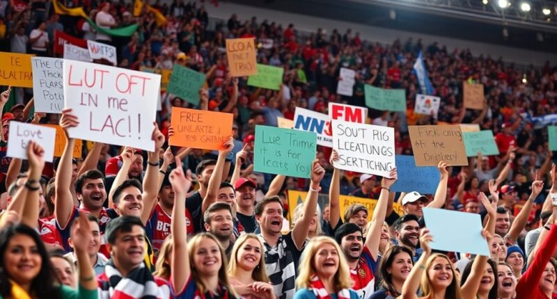 cheering audience enthusiasm