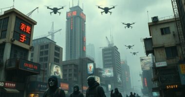 futuristic societies in peril