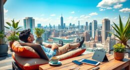 modern remote work traveler