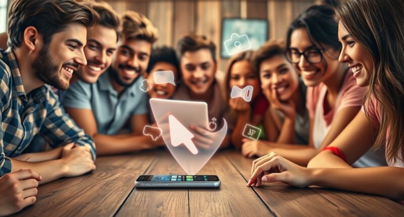 video content related to social interactions