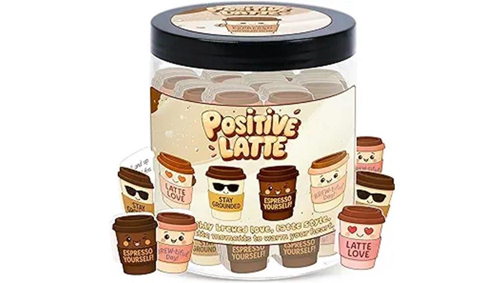 coffee themed positive affirmation jar