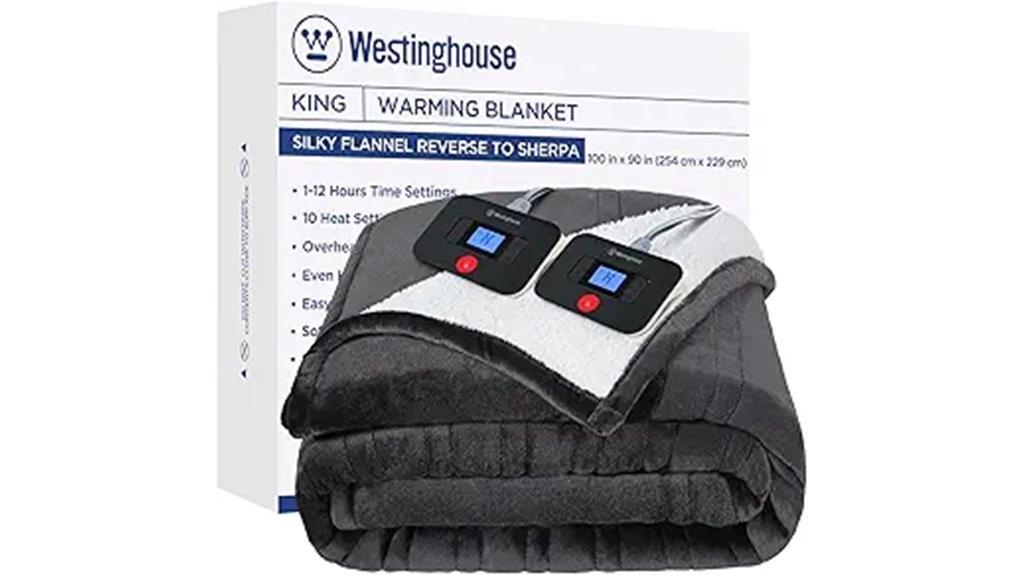 electric blanket with temperature controls