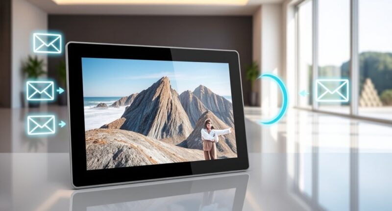 email enabled digital photo frames