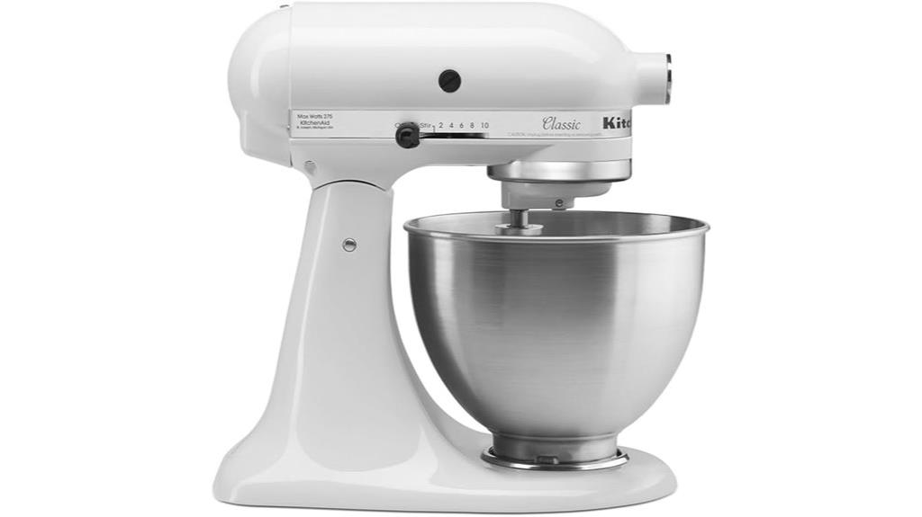 kitchenaid white tilt head mixer