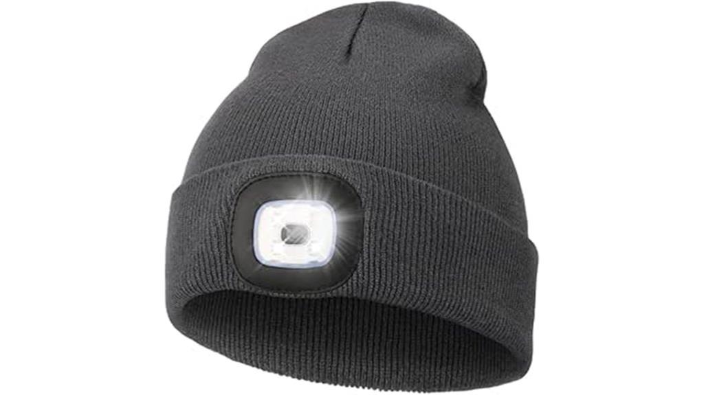 lighted unisex beanie with usb