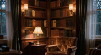 cinematic home library lighting