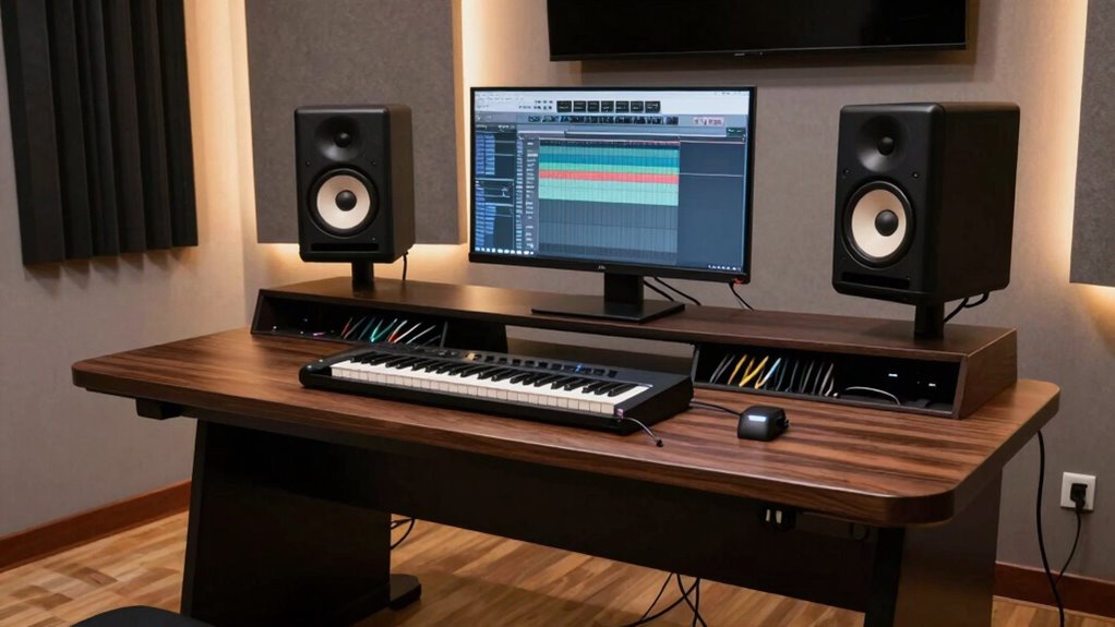 ergonomic organized studio setup