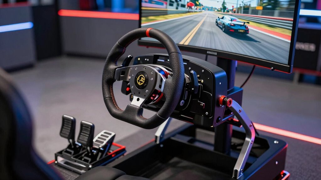 key sim racing setup components