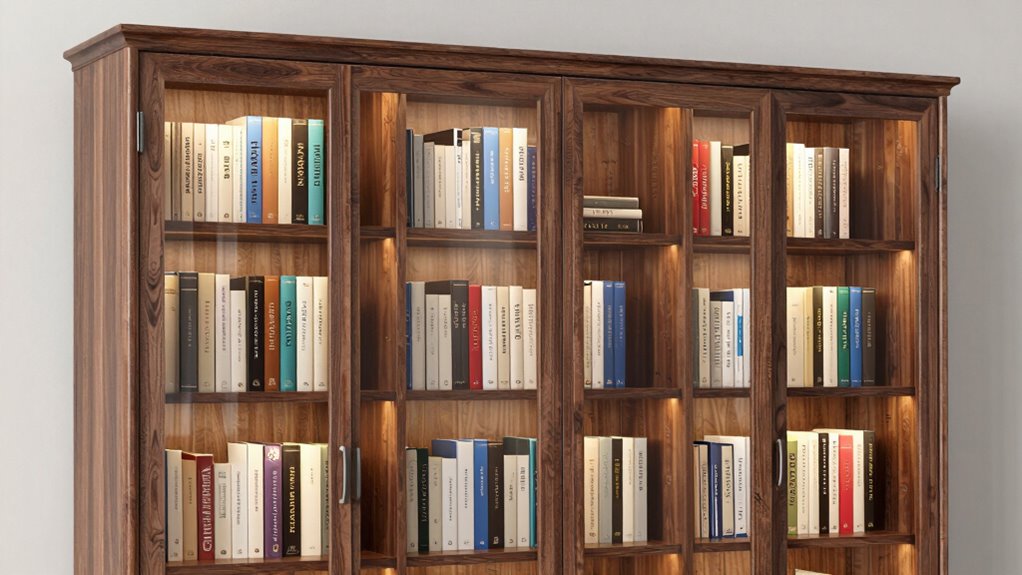 large glass door bookcase considerations