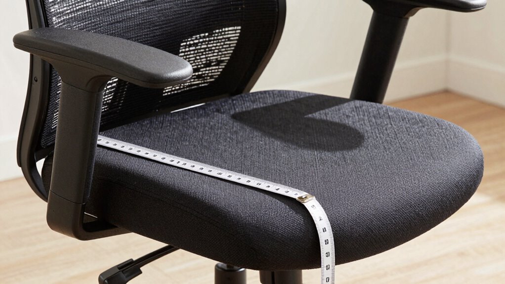 measure office chair seat depth
