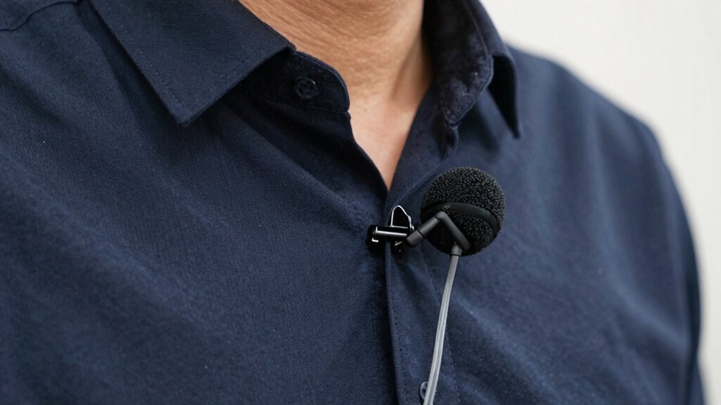 optimal lavalier microphone positioning