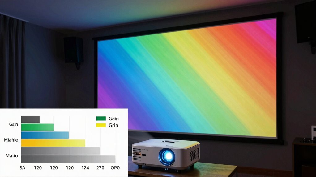 screen gain impacts brightness