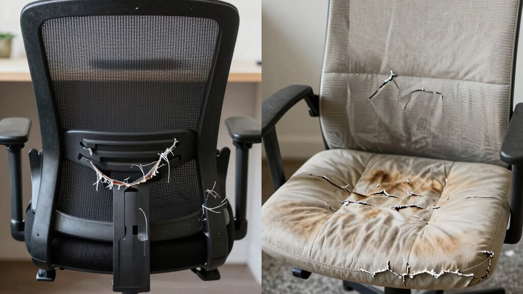 signs of wear and discomfort