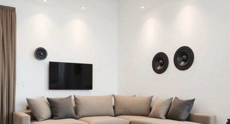 top in wall 8 inch speakers