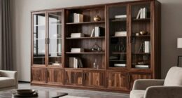 top large glass door bookcases