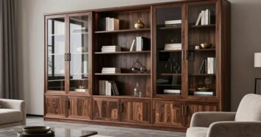 top large glass door bookcases
