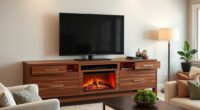 top media consoles with fireplaces