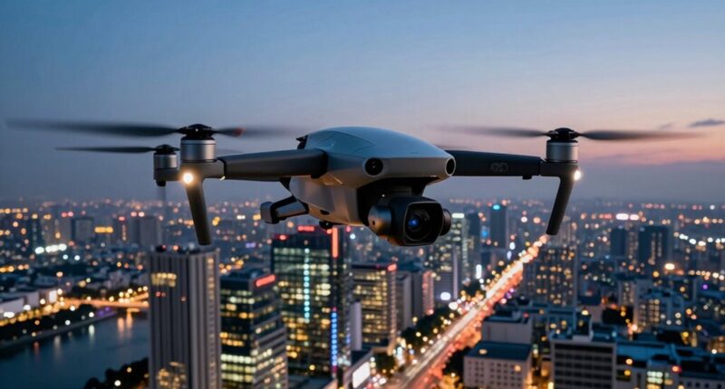 top night photography drones