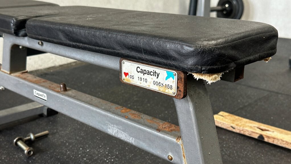 unsafe weight bench signs