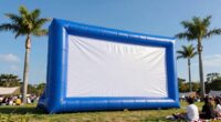 larger inflatable screens affected by wind