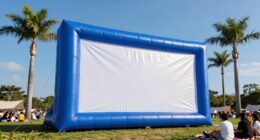 larger inflatable screens affected by wind
