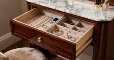 matching jewelry storage routine