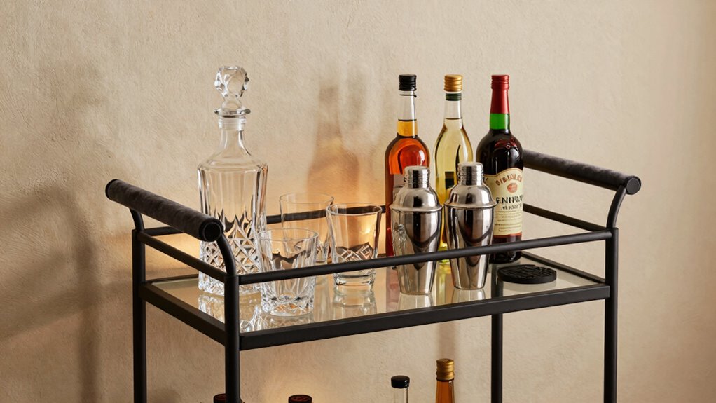 organized stylish drink station