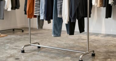 stable rolling garment racks