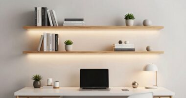 subtle desk storage upgrade