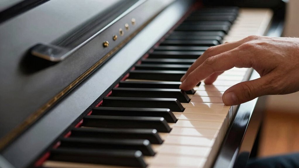 weighted keys mimic acoustic resistance
