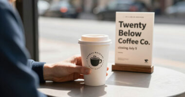 Twenty Below Coffee Co. closing July 5