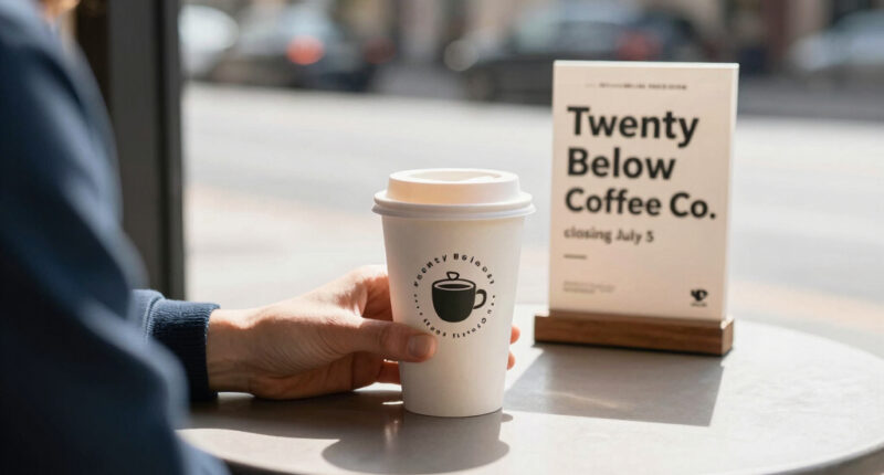 Twenty Below Coffee Co. closing July 5