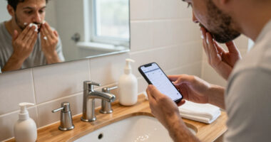 A Glow-Up Measurement Tool For Men Building Skincare Habits